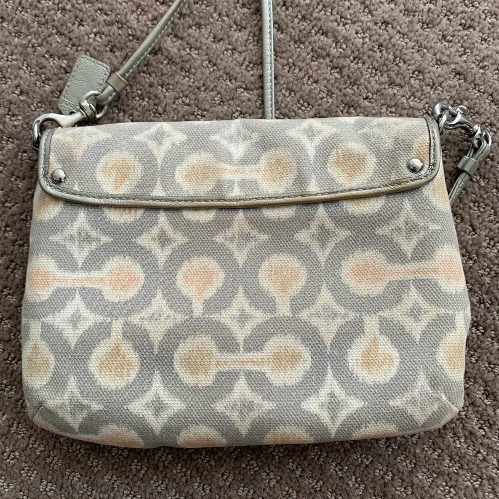 Pink And Tan Crossbody Coach Purse Gem